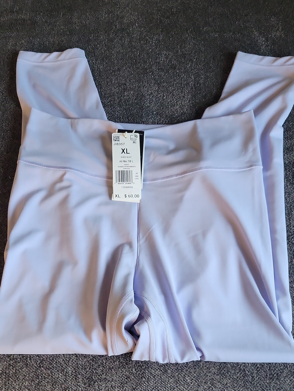 adidas Light Lavender High-Waist Leggings XL